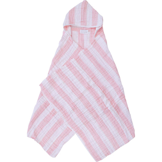 Baby Cotton Hooded Wrap Pink