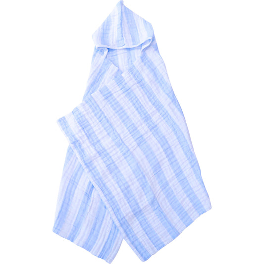 Baby Cotton Hooded Wrap Sky