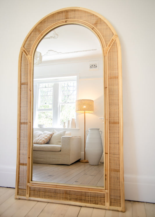 Aria Rattan Arch Mirror